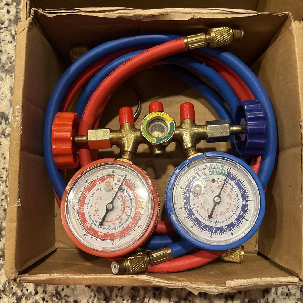 R134a R12 R22 R502 AUTO AIR CONDITIONING MANIFOLD GAUGE *